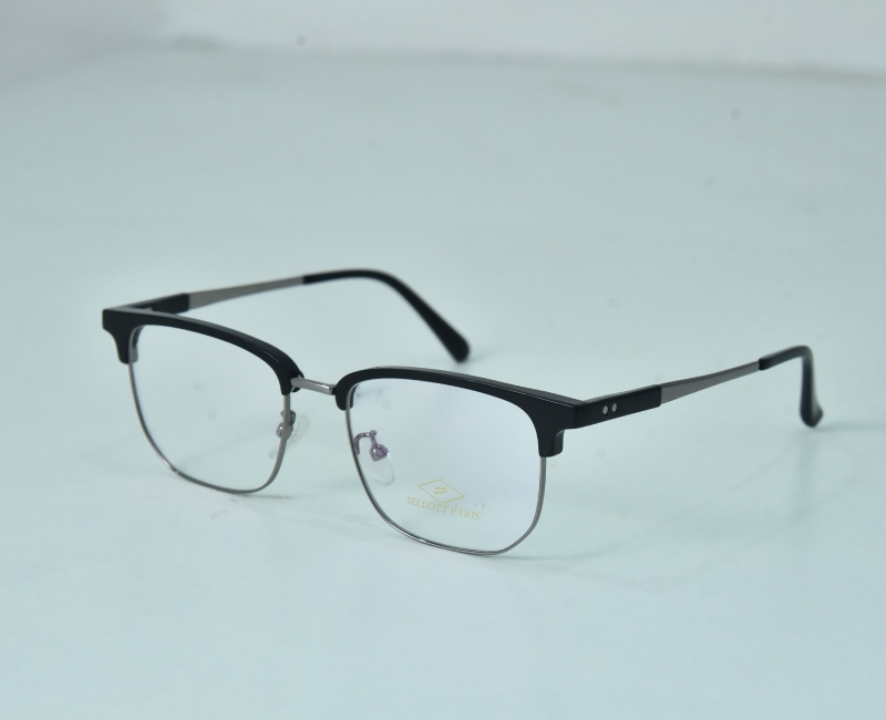 Sellott Paris - Retro Keymount Black Whith Gunmatel Gents Frame