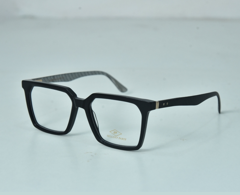 Sellott Paris - Thick Retro Black Gents Frame