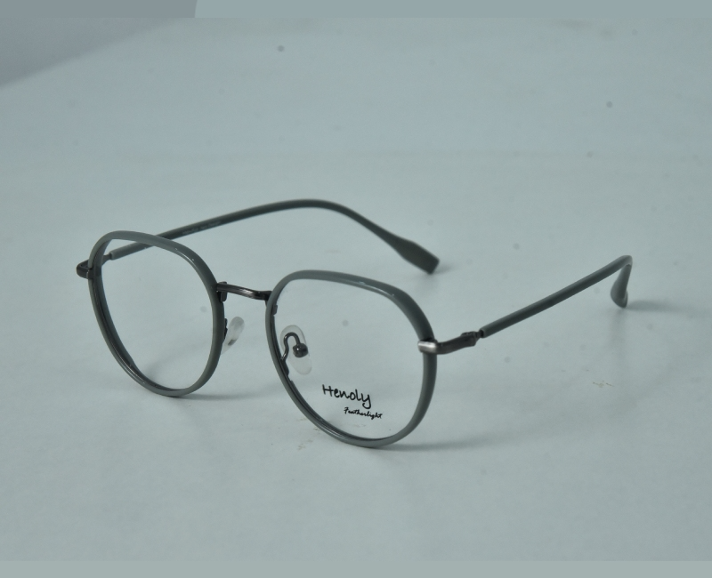 Henloy - Dark Grey Round Metal Frame