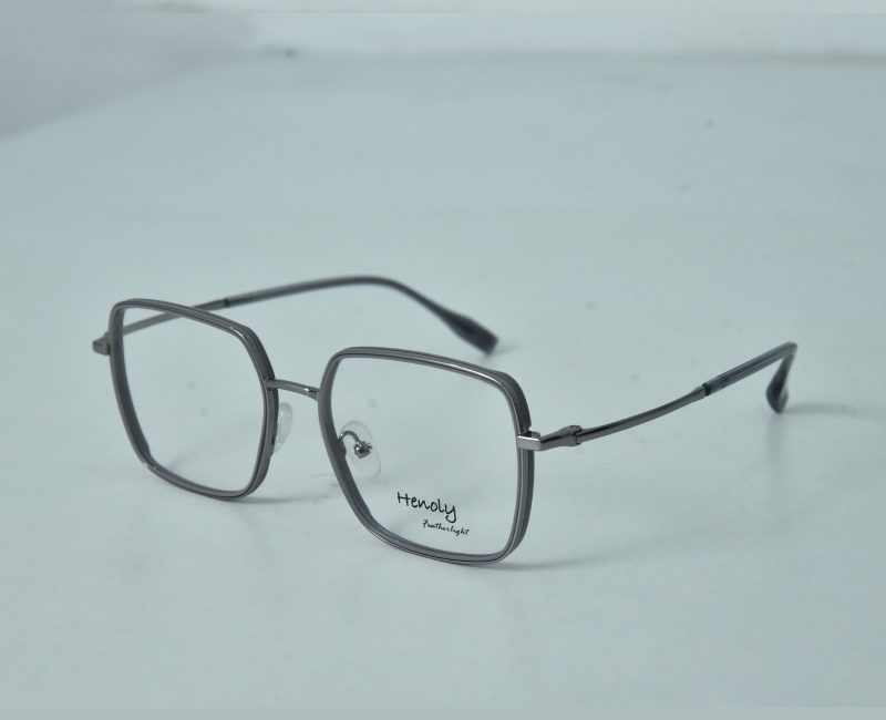 Henloy - Square Retro Grey Gunmatel Frame