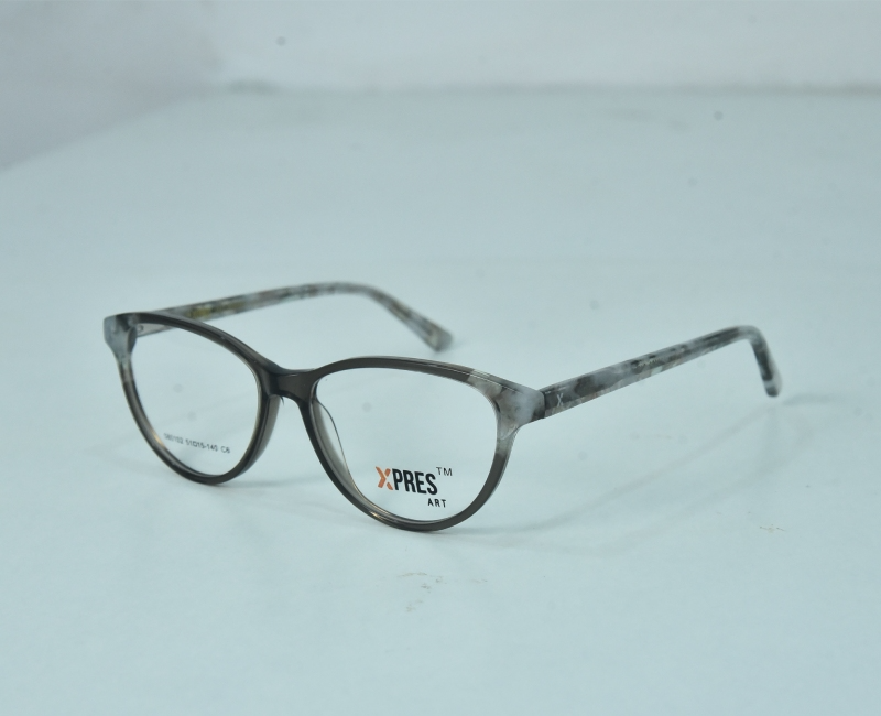 XPRES - Stone Print Grey Cat Eye Ladies Frame