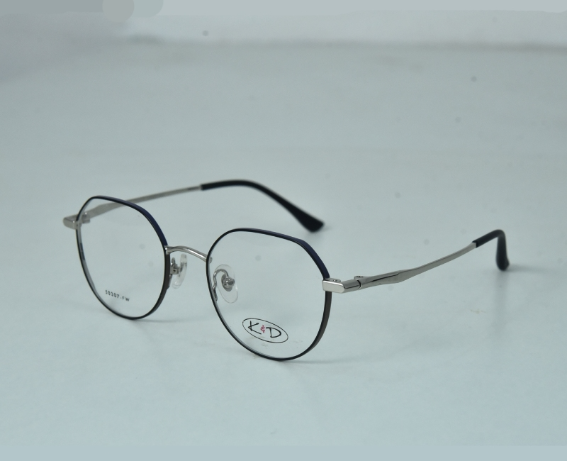 K&D - Matt Black Round Retro Frame
