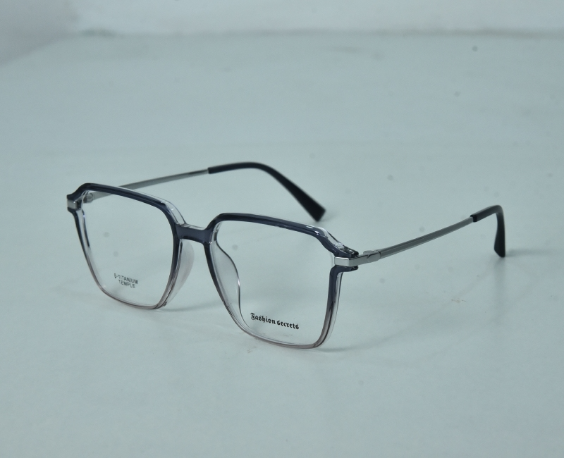 Fashion Secret - Square Transparent Blue Pink Titanium Frame